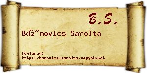Bánovics Sarolta névjegykártya
